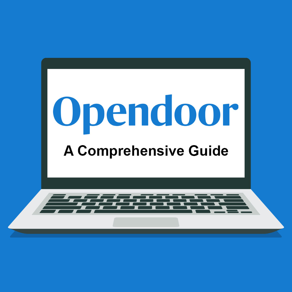 Illustrated laptop with text Opendoor a Comprehensive Guide